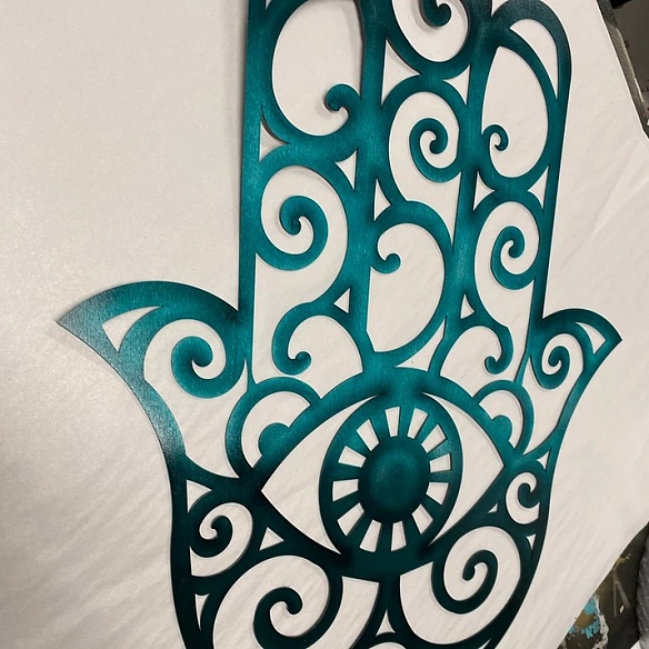 Hamsa Hand Third Eye Art Metal Wall Art MWA043