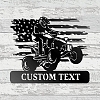Custom US Quad Dirt Bike Metal Wall Art With Led Lights MWA021