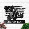 Custom US Quad Dirt Bike Metal Wall Art With Led Lights MWA021