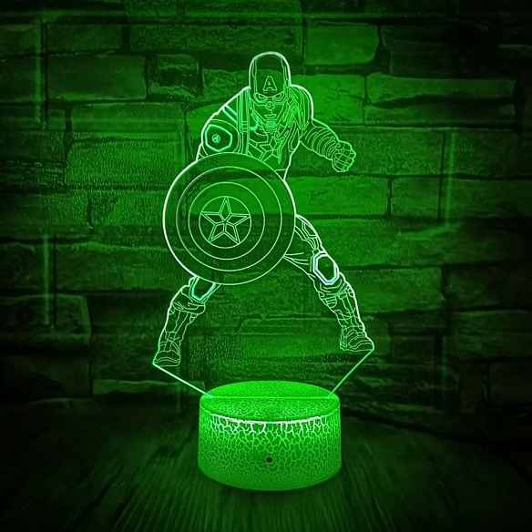 Captain America 3D  Neon Led Night Lamp NL005