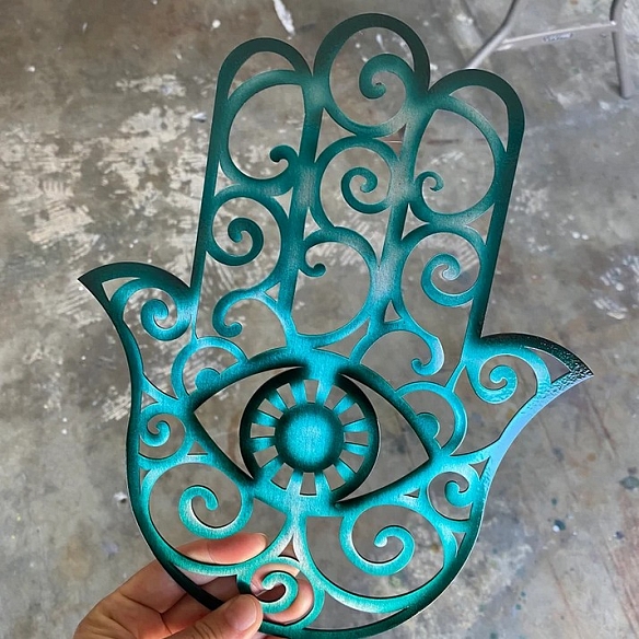 Hamsa Hand Third Eye Art Metal Wall Art MWA043