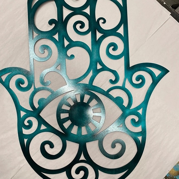 Hamsa Hand Third Eye Art Metal Wall Art MWA043