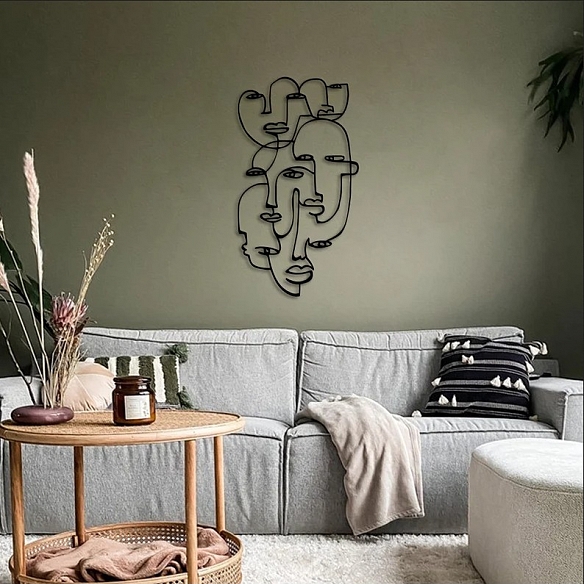 Picasso Faces Line Art Metal Wall Art MWA034