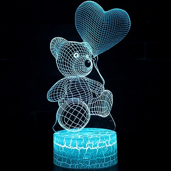 Love Bear 3D Neon Led Night Lamp NL015