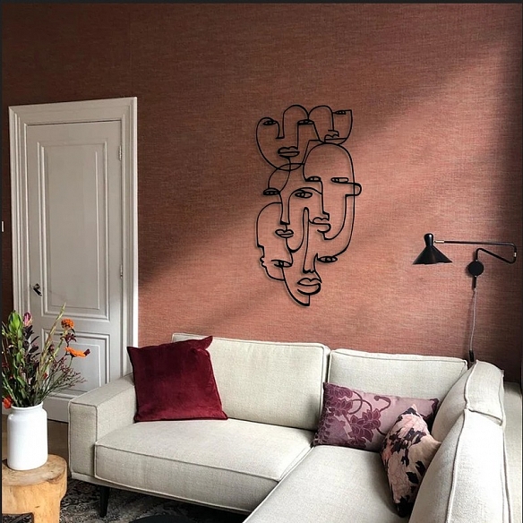 Picasso Faces Line Art Metal Wall Art MWA034