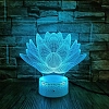 Lotus Flower 3D Illusion Neon Led Night Lamp NL012