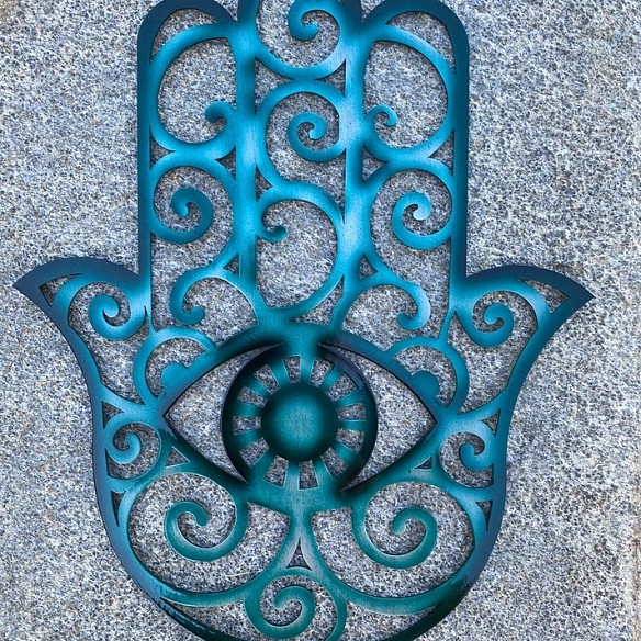 Hamsa Hand Third Eye Art Metal Wall Art MWA043