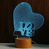 Love Heart 3D Illusion Neon Led Night Lamp NL011