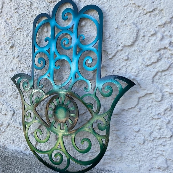 Hamsa Hand Third Eye Art Metal Wall Art MWA043