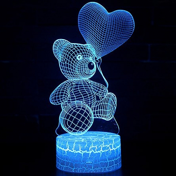 Love Bear 3D Neon Led Night Lamp NL015