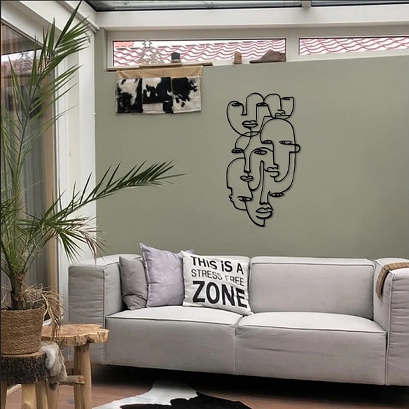 Picasso Faces Line Art Metal Wall Art MWA034