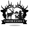 Deer Sign Personalized Metal Wall Art MWA026