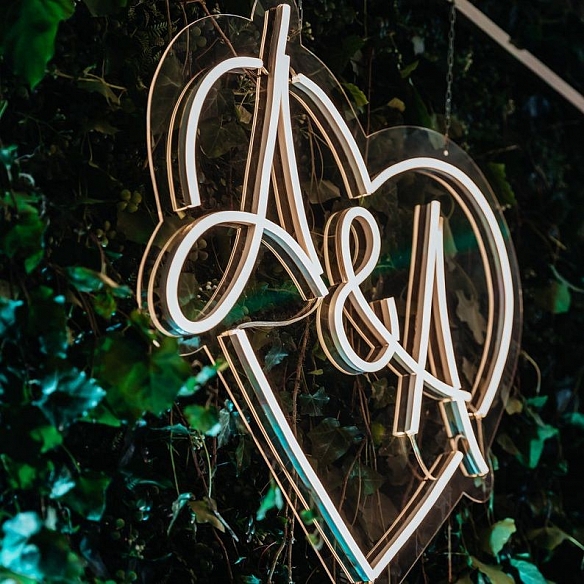 Wedding neon sign - Custom LED Neon Initials sign, Neon sign wedding, Neon sign light, Wedding Monogram Neon Sign NS042