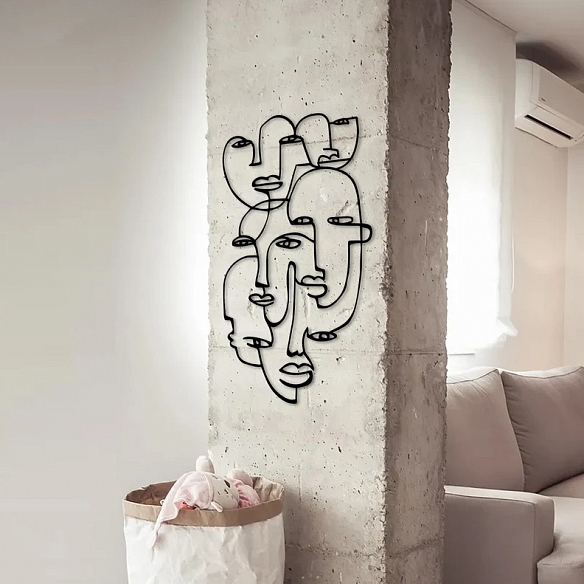 Picasso Faces Line Art Metal Wall Art MWA034