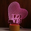 Love Heart 3D Illusion Neon Led Night Lamp NL011