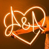 Wedding neon sign - Custom LED Neon Initials sign, Neon sign wedding, Neon sign light, Wedding Monogram Neon Sign NS042