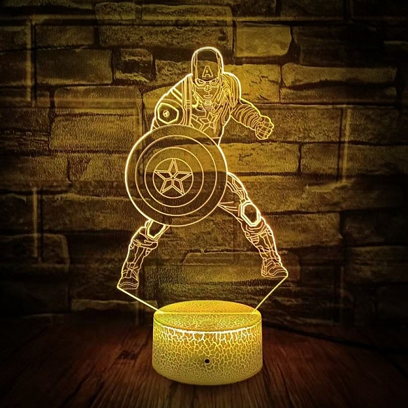 Captain America 3D  Neon Led Night Lamp NL005