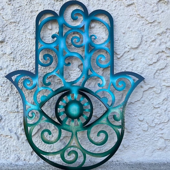Hamsa Hand Third Eye Art Metal Wall Art MWA043